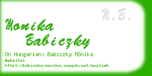 monika babiczky business card